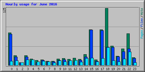 Hourly usage for June 2016